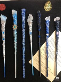 Spiritual Healing Peripherals - Crystal Wand Hairpin - Harry Potter Series (Ravenclaw, Slytherin)